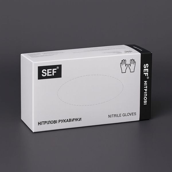 Рукавички нітрилові чорні SEF L - Ящик 10 уп &times; 100 шт (1000 шт) RO-0012434 фото