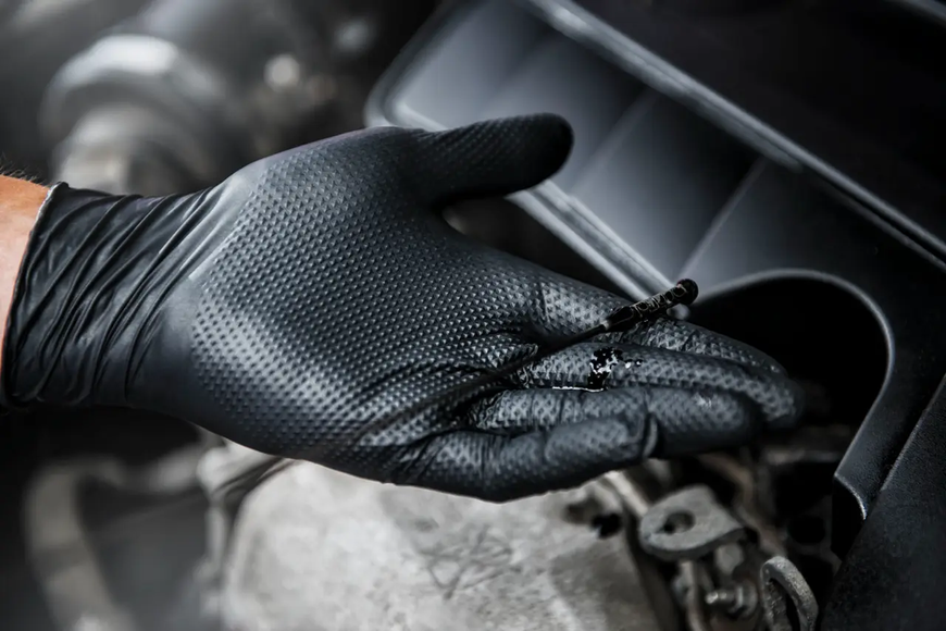 Рукавички нітрилові надміцні маслостійкі для СТО GoGrip XL Orange 50шт. RO-002183 фото