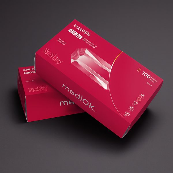 Рукавички нітрилові бордові MediOk Ruby XS 3,8гр.100шт. RO-001591 фото
