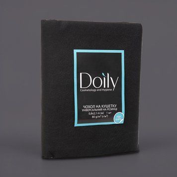 Чохол на кушетку, масажний стол 0.8-2.1м 80г/м2 Doily Чорний MS-01011242 фото