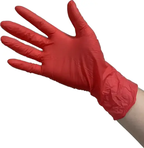 Рукавички нітрилові червоні MediOk GARNET M 3,8гр. 100шт. RO-00158 фото